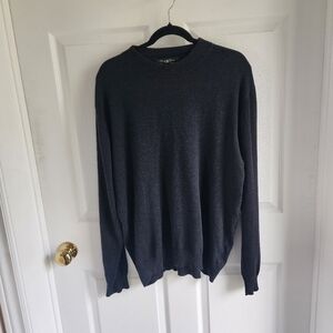 Pronto Uomo Modal Cotton Blend Mock Neck Mens Pullover XL Dark Gray